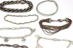 Group lot of 7 vintage 925 sterling silver bracelets