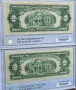 1953 C & 1963 $2 US Notes in Holders