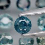 Heated only! 4.26ct round cut Australian Sapphire set