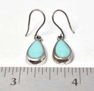 Turquoise Gemstone Dangle Earrings in Sterling Silver