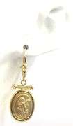 14kt Yellow gold Cherub dangle earrings