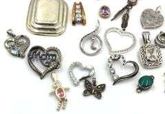 Group lot of Vintage 925 sterling silver pendants