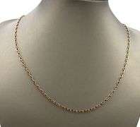 14kt Yellow gold oval link chain necklace
