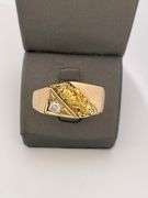 MEN'S 14K YELLOW GOLD DIAMOND RING