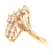 Sweet Little 14k YG Diamond Waterfall Cluster