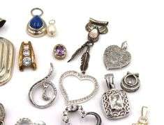 Group lot of Vintage 925 sterling silver pendants