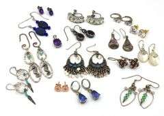 Group lot of Vintage 925 sterling silver earrings