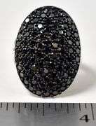 Black Spinel Gemstone Ring in Sterling Silver