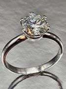 Ladies Sparkling 3.5 Ct White Simulated Lab Diamond  Ring
