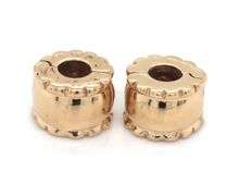 14kt Yellow gold Pandora set of 2 clip charms