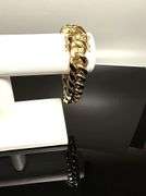 Huge 87.6 Gram 14 Kt Gold Plate Curb Link Bracelet