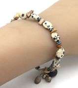 Jasper bracelet with 925 sterling silver charms