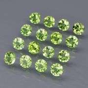 Round cut! Untreated! Matched! 4.56ct Peridot set!