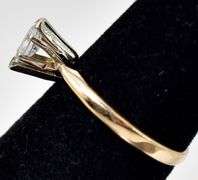 Eye-Catching 14K Yellow Gold Solitaire Diamond Ring