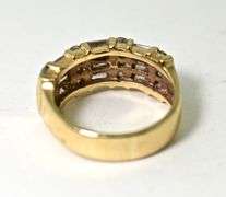 Glittering 14K Yellow Gold Diamond Band