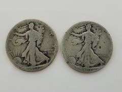 1917 & 1918 D Walking Liberty Half Dollars