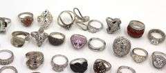 Big Group lot of vintage 925 sterling silver mixed jewelry