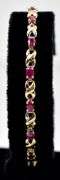 Amazing  Ruby Gemstone Bracelet in 14K Yellow Gold
