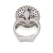 18k (750) White Gold Convertible Ring in Natural Sapphire and Natural Diamond
