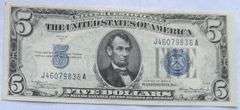 1934 A CH CU $5 Silver Certificate