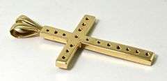 Stunning 14K Diamond Cross Pendant