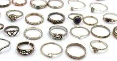 Group lot of Vintage 925 sterling silver rings