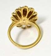 Traditional 18K Marquise Opal and Diamond Ring