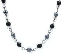 David Yurman Bijoux onyx and Hemitite necklace