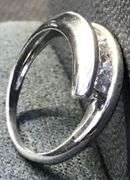 STUNNING 14K WHITE GOLD NATURAL DIAMOND WEDDING BAND