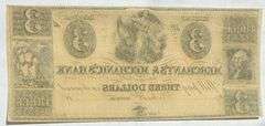 $3 Merchants and Mechanics Bank of Michigan Note