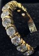 14K Yellow Gold Round Brilliant Cut Diamond Ring