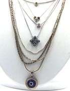 Group of 8 vintage 925 sterling silver necklaces