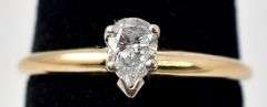 Perfect 14K Yellow Gold Diamond Ring