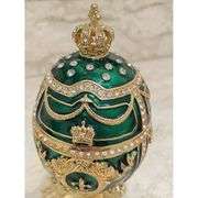 Fabergé-Style Egg 24k Gold 200 Austrian Crystals