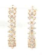 14kt Yellow gold 2.50ctw diamond hoop earrings