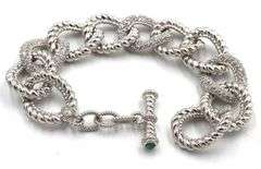 Judith Ripka cubic zirconia link bracelet in 925 Sterling silver