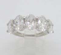 Incredible 5.05CTW Five Stone Oval Diamond Band