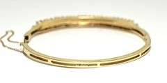 Stunning 14K Estate Pearl and Opal Bangle