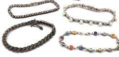 Group lot of 5 vintage 925 sterling silver bracelets