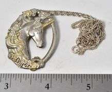 Unicorn Pendant Necklace in Sterling Silver