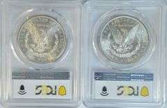 Near Gem BU 1881-S & 1882-S Morgan Silver Dollars. PCGS MS64