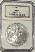 2006 NGC MS 69 Silver Eagle