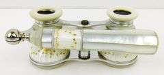 Early Guilloche & Gold Opera Glasses with Handle
