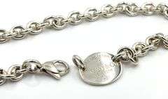 Tiffany & Co oval tag necklace in 925 sterling silver