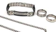 Group lot of stainless steel mixed jewelry