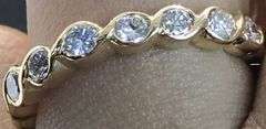 14K Yellow Gold Round Brilliant Cut Diamond Ring