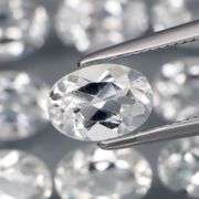 Glittering 14.16ct diamond white Topaz set