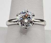 Ladies Sparkling 3.5 Ct White Simulated Lab Diamond  Ring