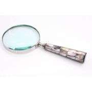 Handheld Magnifying Glass with Mother of Pearl Handle