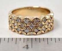 Gorgeous 14K Yellow Gold Diamond Band Ring